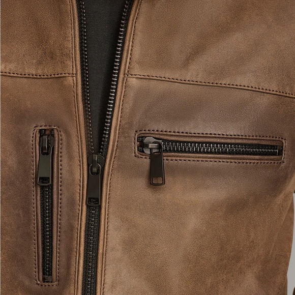 Wilsons Leather Aiden Color Blocked Racer Jacket - Picture 8 of 13